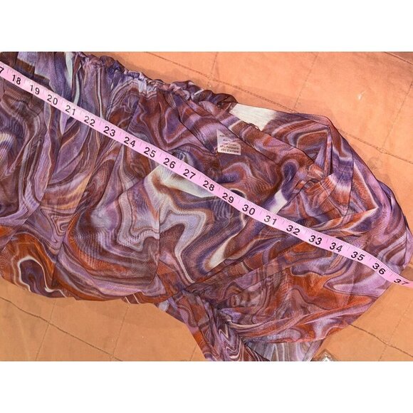 NWT HOUSE OF CB Elodie Purple Swirl Beach DressWomen's Size M - Picture 9 of 13
